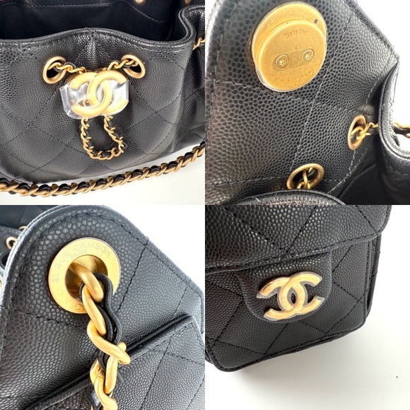 Sold on fashionreloved.com CHANEL 25 Mini Black Quilted Caviar Leather Bag - Picture 10 of 12